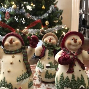 Home Interiors 3 Snowman Set